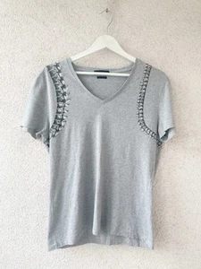 Alexander McQueen Men V Neck T-Shirt Snake Skeleton Print Size L - Picture 1 of 10