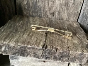 Vintage Halsband Clip Stay Bar goldfarben Kugelenden - Bild 1 von 7
