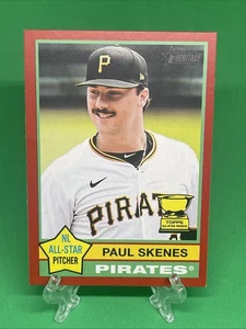 2025 Topps Heritage - Paul Skenes #60 Red Border - Bild 1 von 2
