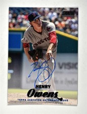 2017 Stadium Club Autographs Black Foil #SCAHO Henry Owens Auto /25 - NM-MT