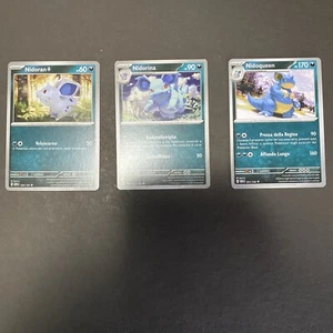 Set Nuovo Nidoran Nidorina Nidoqueen 029/030/031/165 ita POKEMON 151 MEW - Picture 1 of 4