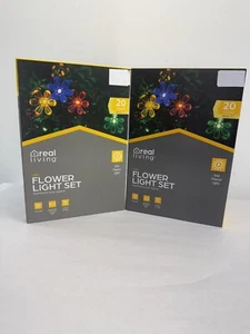 2 Boxes LED Solar Powered Fairy String Flower Lights Outdoor Garden Wedding - Picture 1 of 13