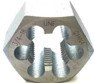 3/4-16 UNF MATRIZ DE ROSCADO HEXAGONAL DE ACERO AL CARBONO - ¡NUEVO! - Imagen 1 de 7
