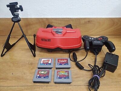 Nintendo Virtual Boy Console - Red and Black with 4 games
