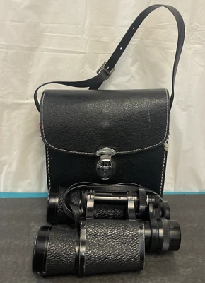 Vintage Selsi Luminous Lightweight 7X35 Amber Coated Binoculars Japan W/ Case - Image 1 of 4