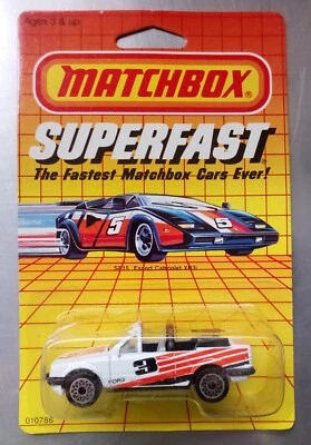 Matchbox Escort Cabriolet XR3i SF15 Ford Superfast Diecast Vintage 1985 NIP - Image 1 of 2