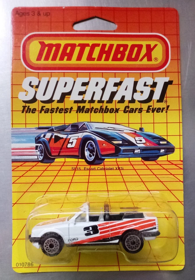 Matchbox Escort Cabriolet XR3i SF15 Ford Superfast Diecast Vintage 1985 NIP - Image 1 of 2