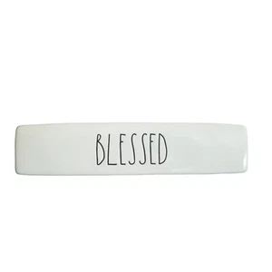 Rae Dunn Artisan Collection by Magenta Blessed Ceramic Desk Plaque Paperweight - Picture 1 of 3