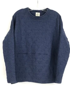 Shae Womens Sweatshirt Size Small S Blue Hearts Front Pocket Pullover - Picture 1 of 8