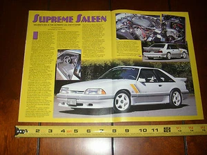 1989 SALEEN SSC MUSTANG  - ORIGINAL 1999 ARTICLE - Picture 1 of 2