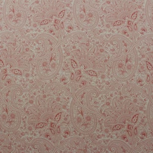 WAVERLY TRINKET RADISH CORAL RED PAISLEY FLORAL COTTON FABRIC BY THE YARD 54"W - Picture 1 of 6