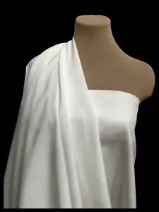 TELA BLANCA DE POLIÉSTER 60" DE PIEL DE MELOCOTÓN, DAMA DE HONOR, FORMAL - Imagen 1 de 1