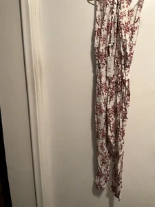 Exist Maxi Summer Dress /Pants Off Shoulder Floral Ivory Size S NEW W/T FREE SH - Picture 1 of 13