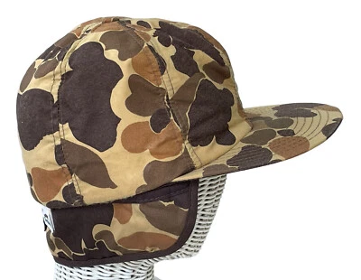 VTG Duxbak Brown M/L Camo Hunting Insulated Ear Flaps Hat Cap NWOT! - Image 1 of 4