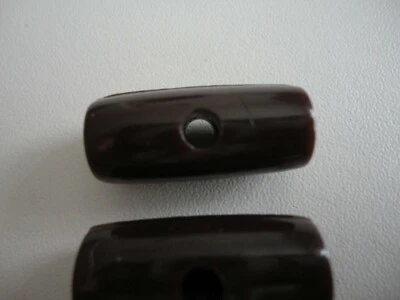 6 x dark brown plastic  toggles 26mm long 10mm dia. cylinder A67 - ZB001 - Image 1 of 3