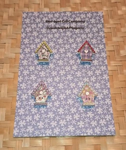 Handcrafted Magnet Set Of 4 Wooden Bird House Buttons Cute - Picture 1 of 3