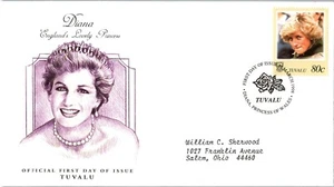 Princess Diana Memorial First Day Cover FDC - TUVALU - SEE SCAN $$$ - Picture 1 of 1