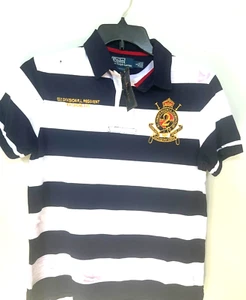 🔥POLO by RALPH LAUREN CUSTOM FIT MEN'S SHIRT WHITE/NAVY COTTON Mesh SIZE SMALL - Picture 1 of 15