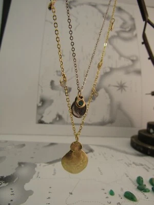 Gold necklace. Silver necklace. A combination of two necklaces gold and silver.  - Image 1 of 4