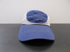 VINTAGE Patagonia Hat Cap Strap Back Blue Gray Panel Duck Bill Outdoors Mens 90s
