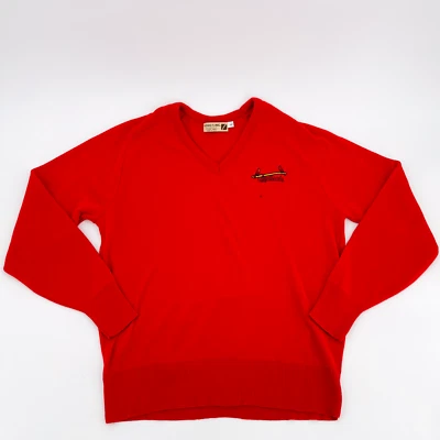 VTG Logo 7 St. Louis Cardinals Sweater Mens Large Red MLB Baseball - Image 1 of 4