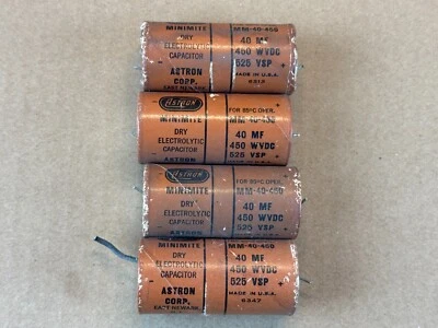 4 condensadores axiales de papel Astron 40 uf 450v 1963 vintage Foto 1 de 3
