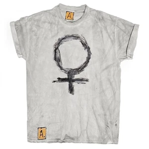 Handmade distressed custom art tshirt with VENUS sign. Hand-painted. Great gift. - Picture 1 of 1