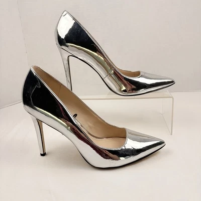 Zapatos de salón Nine West Freds plateados metálicos elegantes para mujer talla 8M Foto 1 de 4