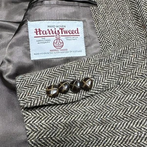 Jos A Bank x Harris Tweed Speckled Blazer 48R Sport Coat Designer Scottish Wool - Picture 1 of 13
