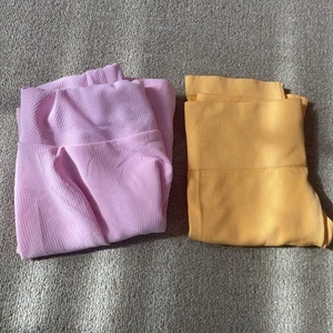 Girls Age 12 Neon Summer Duo - Orange Stretchy biker shorts & Pink Floaty Skirt - Picture 1 of 9