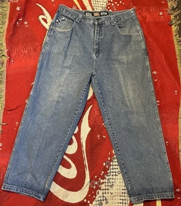 Pantalones de mezclilla vintage Y2K DTEK Carpenter para hombre 42x32 azul holgado patinador pierna ancha grunge - Imagen 1 de 11