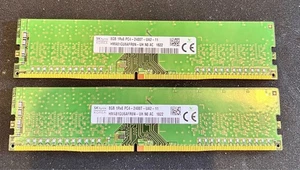 2X Hynix 8GB 1Rx8 PC4-2400T-UA2-11-HMA81GU6AFR8N-UH (16GB Total) Desktop Memory - Picture 1 of 2