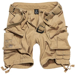 Brandit Savage Vintage Cargo Combat Mens Summer Shorts Army Camping Hiking Beige - Picture 1 of 11