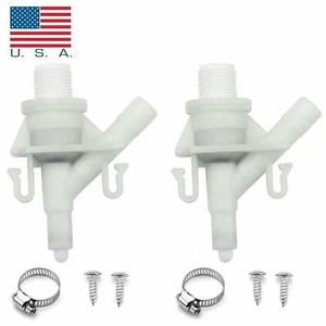 2x Plastic Water Valve Kit For Dometic 300 310 320 Series RV Toilet Repair Flush - Picture 1 of 12
