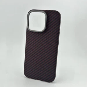 Carbon Fiber Cover Ultrathin Anti-Scratch Shell For Apple iPhone 16 Pro Red - Picture 1 of 9