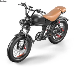 20" Electric Bicycle 1000W 48V 20AH High Speed Long Range 4.0 Fat Tyres e-Bike - Picture 1 of 21