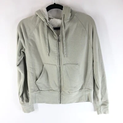 Chaqueta con Capucha GAP para Mujer Cremallera Completa Forrada de Piel Sintética Bolsillos con Cremallera Completa Verde Claro XS Foto 1 de 4