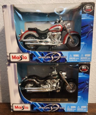 Maisto Edición Especial Escala 1:18 Moto Die Cast Yamaha / Kawasaki 2011 Foto 1 de 4