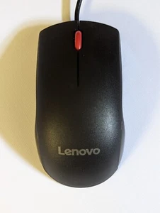 Lenovo USB 2-button optical scroll mouse (wired) OEM black 00ph133 NEW! - Picture 1 of 4