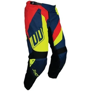 SHOT DEVO ALERT ADULT MX OFF-ROAD ENDURO MOTO-CROSS BLUE/RED/NEON YELLOW 38 PANT - Picture 1 of 3