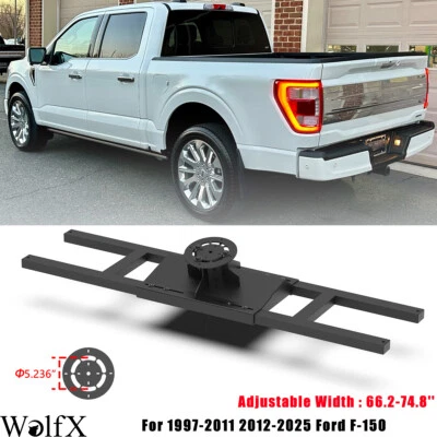 Adjustable Width 66.2''-74.8'' Spare Tyre Carrier For 1997-2025 Ford F-150 Foto 1 de 4