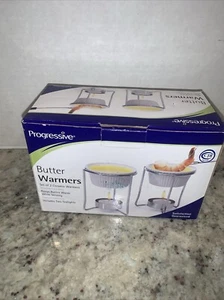 **NEW** Progressive International Ceramic Butter Warmer Set Fondue Warmers - Picture 1 of 8