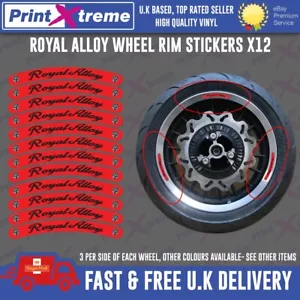 ROYAL ALLOY RA Rim tape Wheel stickers 50 125 300 GP GT TG RED - Picture 1 of 7