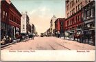 1910s ANDERSON, Indiana Postcard &quot;Meridian Street looking North&quot; Downtown Unused