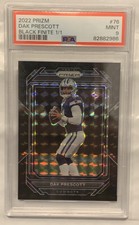 2022 Panini Prizm Dak Prescott Black Finite #1/1 PSA 9 Dallas Cowboys
