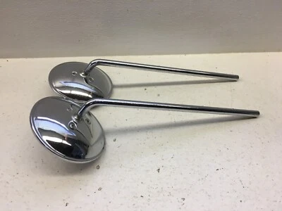 Espejos retrovisores redondos para puerta de brazo recto de 4" Hotrod Rat Rod personalizados Foto 1 de 4