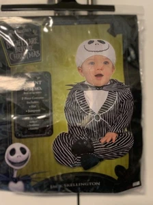 Disney The Nightmare Before Xmas Costume Jack Skellington Infant Baby Sz 12 24 m - Picture 1 of 4