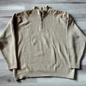 VNTG Paul & Shark Yachting 100% Wool Pull Over 1/4 Zip Sweater Men’s XL Italy - Picture 1 of 7