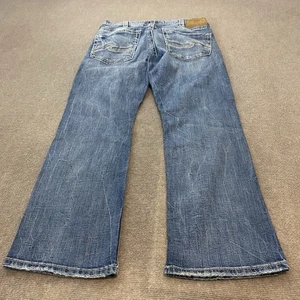 Silver Jeans Craig Y2K Jeans Mens Size 32x30 Blue Distressed Relaxed Baggy - Picture 1 of 12