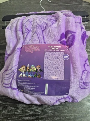 Bratz Soft Plush Throw Blanket 50x70 Super Soft Purple MGA 2023 New - Image 1 of 4